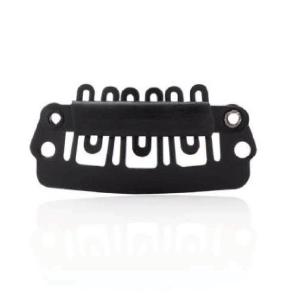 6-FINGER SILICONE CLIPS - MEDIUM BLACK, 12PC/BAG